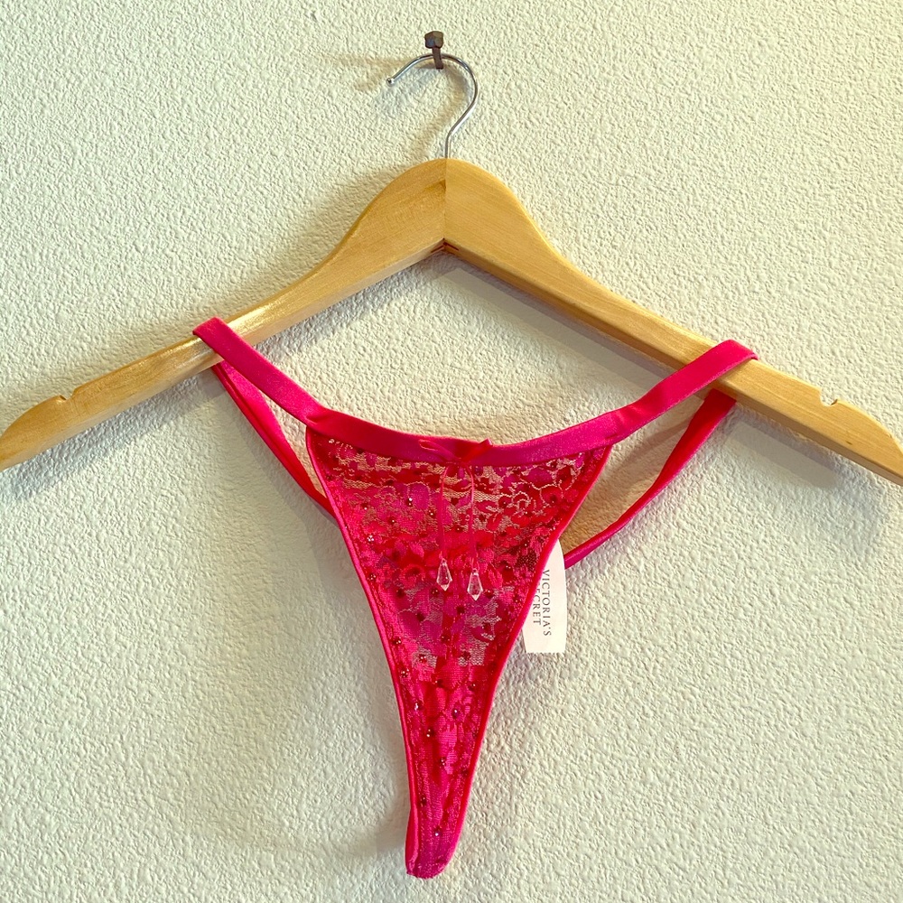 Pink beaded G-string